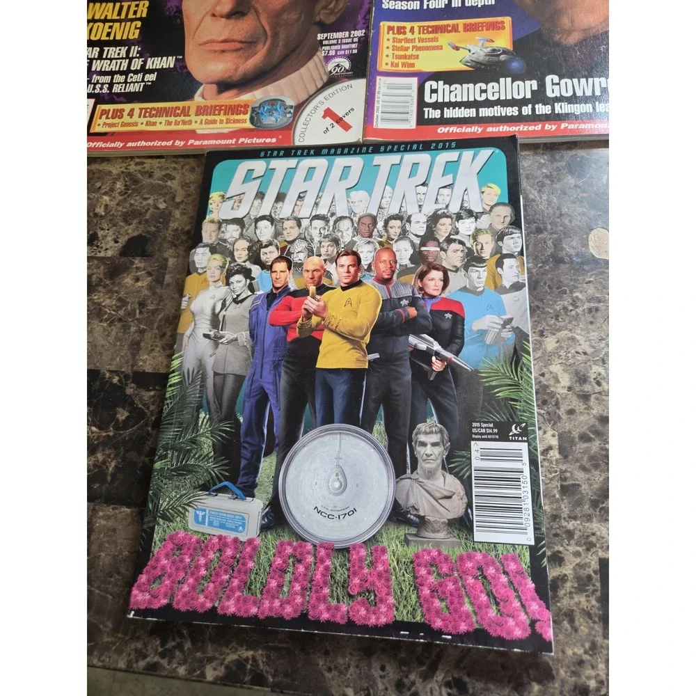 Star Trek Magazine Lot Patrick Stewart Wrath Of Khan Death Spock 2002 Vintage